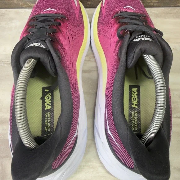 Hoka One One Clifton 8 Running Shoes Womens 10.5 D Wide Pink Purple 1121375 BGIR - Picture 6 of 8